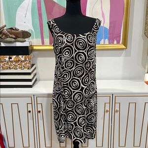Vintage Black and White Patterned Dress